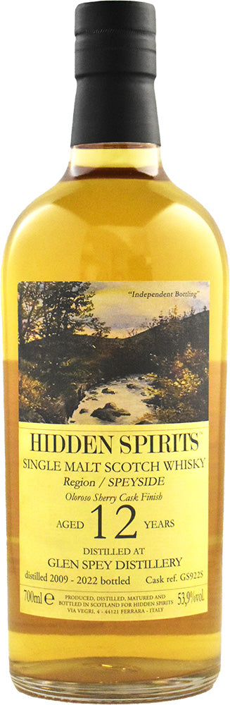 グレンスぺイ 2009-2022 12年 1stフィルバーボンカスク シェリーカスクフィニッシュ HIDDEN SPIRITS